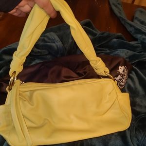 Yellow coach bag